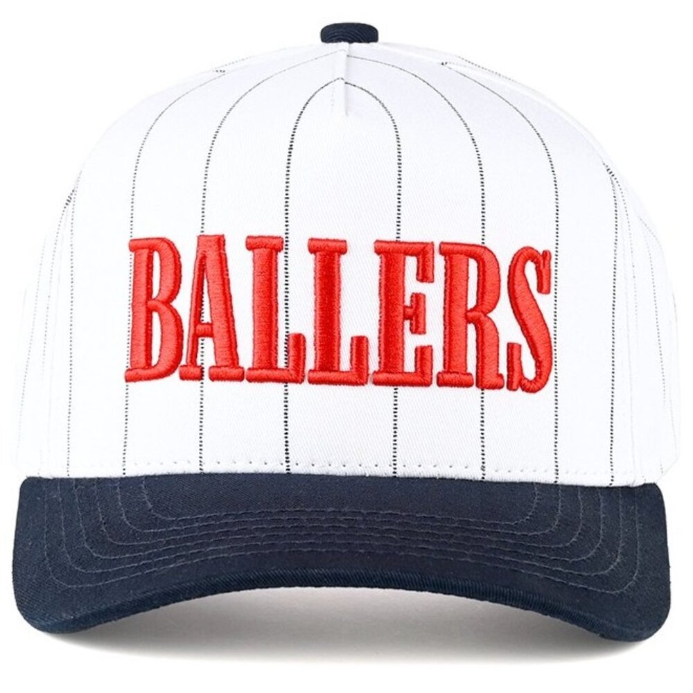 BALLERS Letter Stripe Pattern Two Tone Trucker Hat Baseball Cap